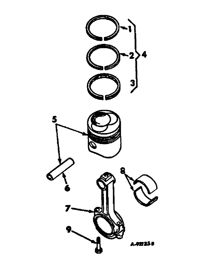 Схема запчастей Case IH V-345 - (B-06) - CONNECTING RODS AND PISTONS 