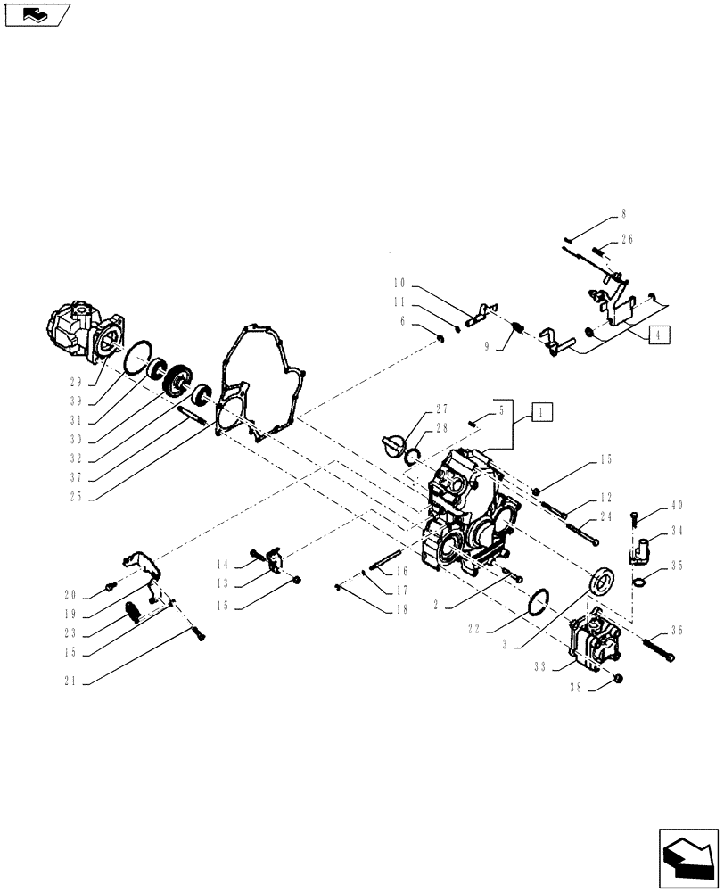 Схема запчастей Case IH FARMALL 55A - (10.102.01) - TIMING GEAR CASE (10) - ENGINE