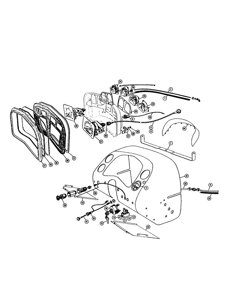 Схема запчастей Case IH 940 - (5-18) - INSTRUMENT PANEL FOR DIESEL, PAGE 51, INSTRUMENT PANEL FOR (04) - ELECTRICAL SYSTEMS