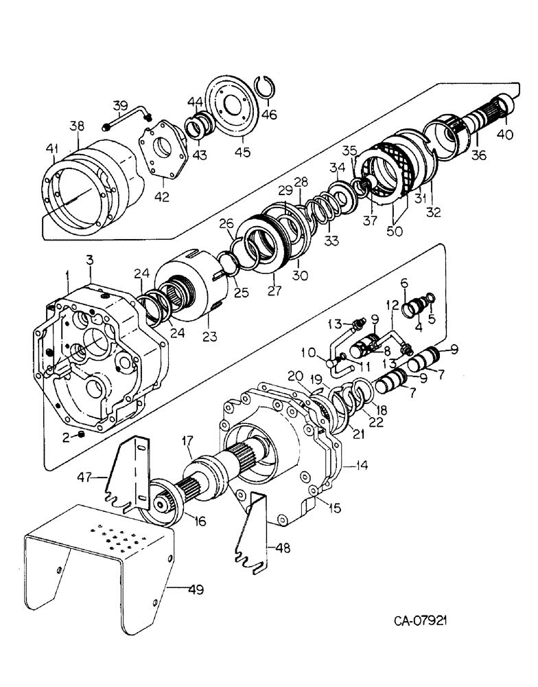 Схема запчастей Case IH 7288 - (07-45) - DRIVE TRAIN, INDEPENDENT POWER TAKE-OFF (04) - Drive Train
