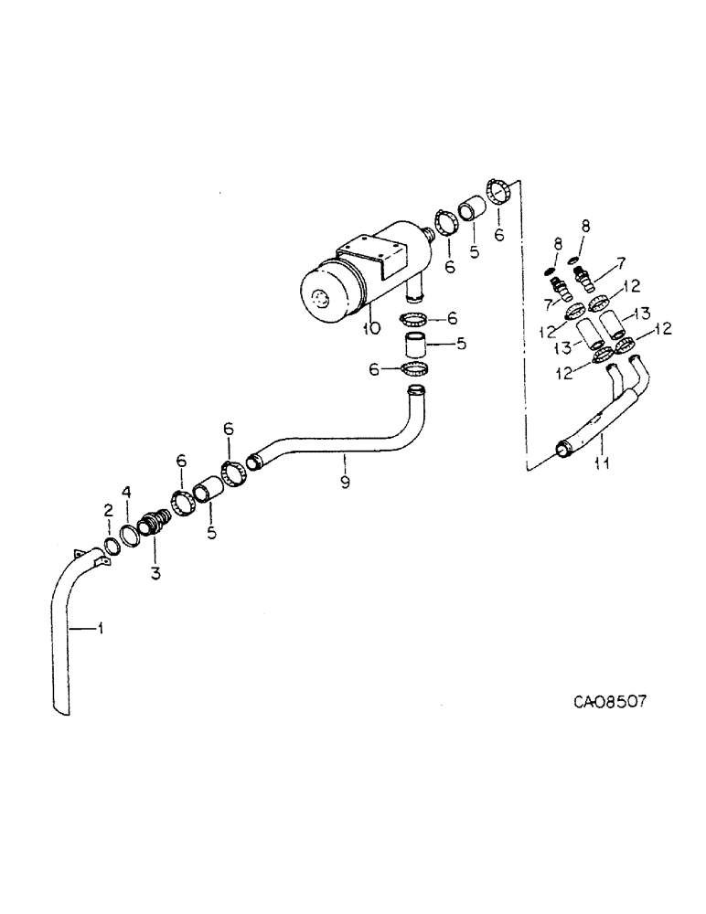 Схема запчастей Case IH 4386 - (10-02) - HYDRAULICS, HYDRAULIC FILTER AND SUCTION, 4366 TRACTORS WITH S/N 10533 AND ABOVE, ALL 4386 TRACTORS (07) - HYDRAULICS