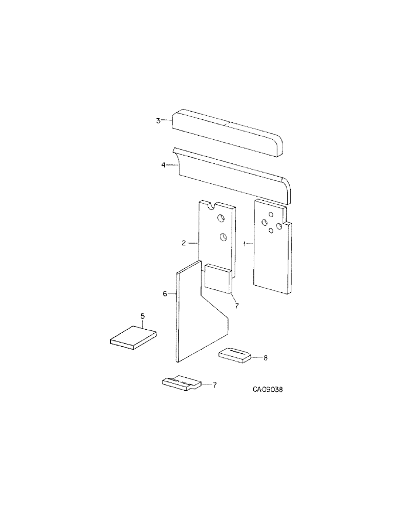 Схема запчастей Case IH 7488 - (13-08) - SUPERSTRUCTURE, SOUND INSULATION (05) - SUPERSTRUCTURE