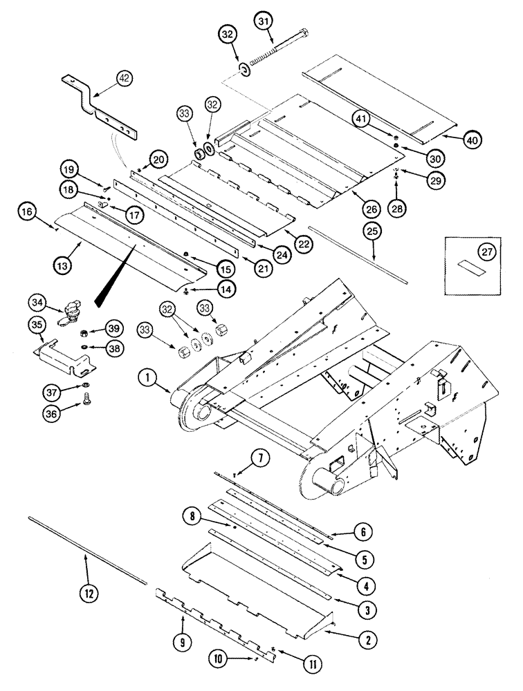 Схема запчастей Case IH 2344 - (09A-21) - FEEDER - COVERS (13) - FEEDER