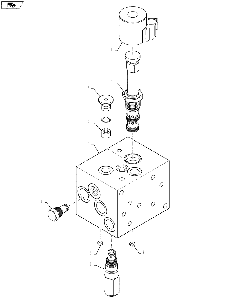 Схема запчастей Case IH 9230 - (35.440.06[04]) - MANIFOLD, STANDARD COVERS, POWER EXTENSIONS BREAKDOWN (35) - HYDRAULIC SYSTEMS
