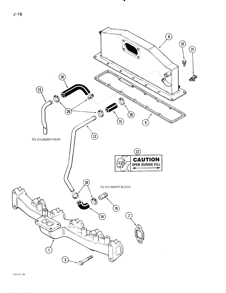 Схема запчастей Case IH 2096 - (2-018) - MANIFOLDS, 6TA-590 ENGINE (02) - ENGINE