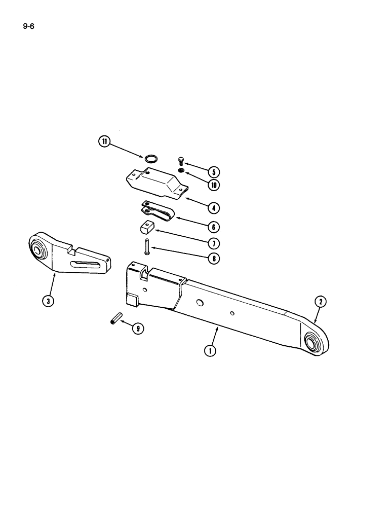 Схема запчастей Case IH 3394 - (9-006) - HITCH DRAFT ARMS, TELESCOPING (09) - CHASSIS/ATTACHMENTS