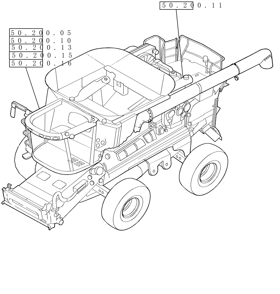 Схема запчастей Case IH 5130 - (50.000.00) - SECTION INDEX - CAB CLIMATE CONTROL (50) - CAB CLIMATE CONTROL