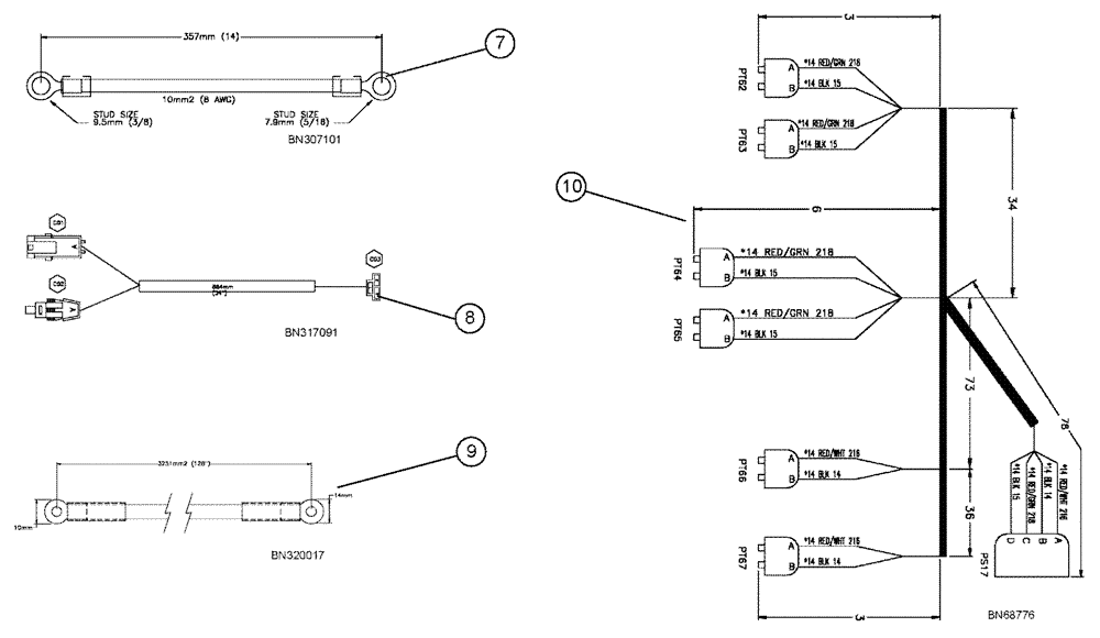 Схема запчастей Case IH 3150 - (12-001[01]) - WIRE HARNESS PACKAGE SERIAL #20001 AND LATER (06) - ELECTRICAL