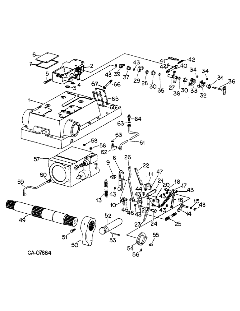 Схема запчастей Case IH 5488 - (10-49) - HYDRAULICS, HYDRAULIC DRAFT CONTROL (07) - HYDRAULICS