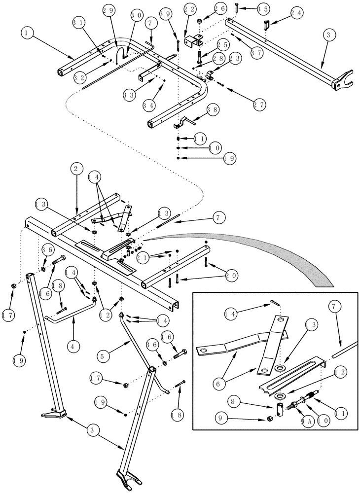 Схема запчастей Case IH CPX620 - (09D-19) - BASKET LID, LIFT (16) - BASKET
