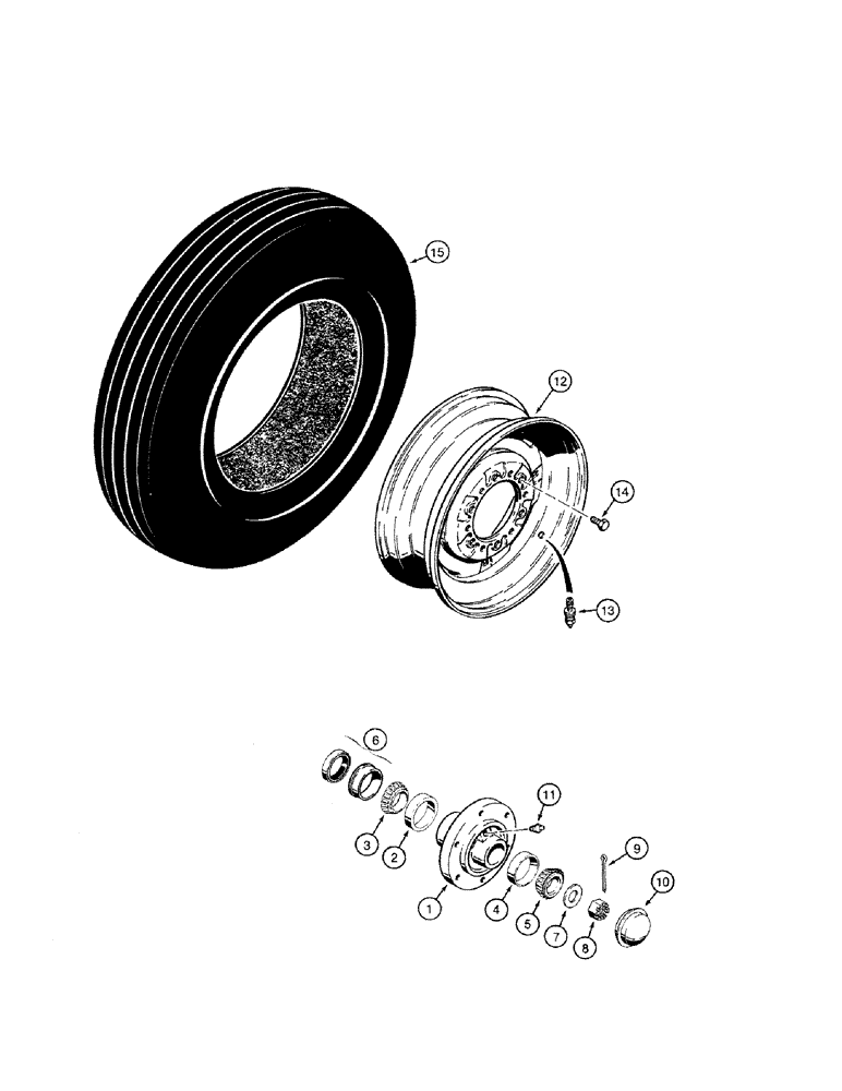 Схема запчастей Case IH 4200 - (09-13[1]) - SINGLE WHEEL ATTACHMENT (09) - CHASSIS/ATTACHMENTS
