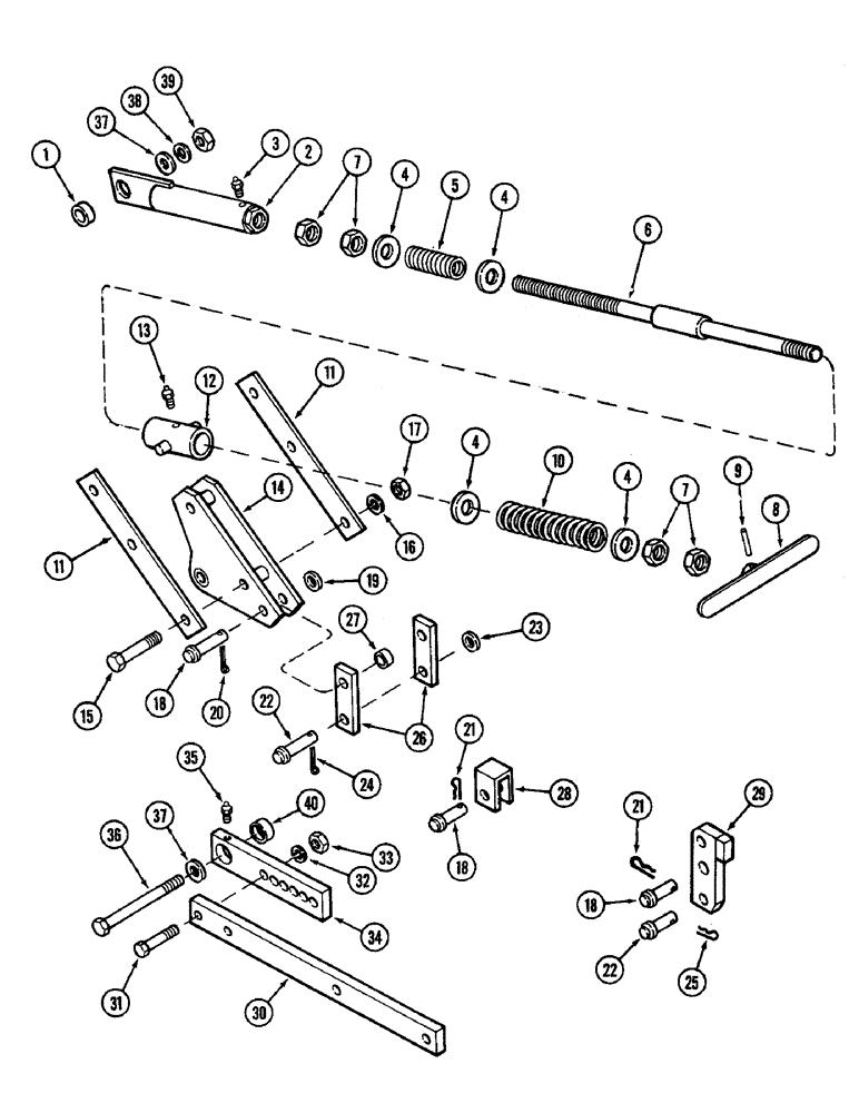 Схема запчастей Case IH RP - (022) - LEVELING AND LIFT ASSEMBLY 