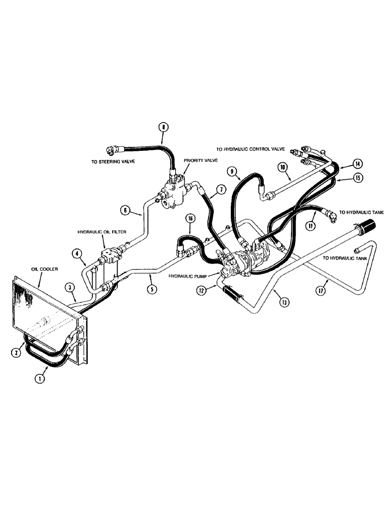 Схема запчастей Case IH 9270 - (1-010) - MAIN HYDRAULICS, PRIOR TO P.I.N. JCB0028400 (00) - PICTORIAL INDEX