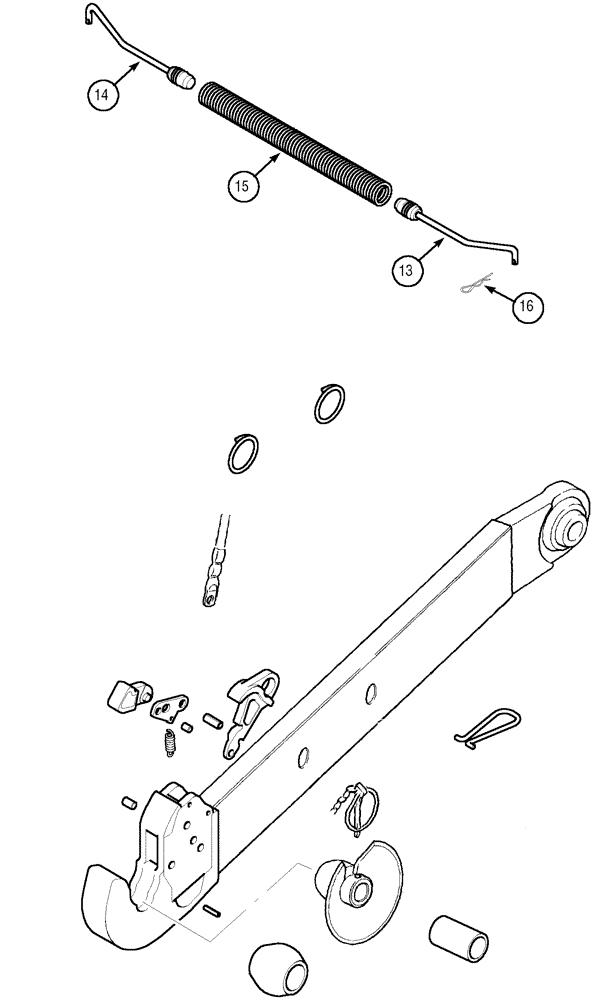 Схема запчастей Case IH 1240 - (35.220.07) - PTO DRIVELINE - TRACTOR LOWER LINK RESTRAINT (35) - HYDRAULIC SYSTEMS