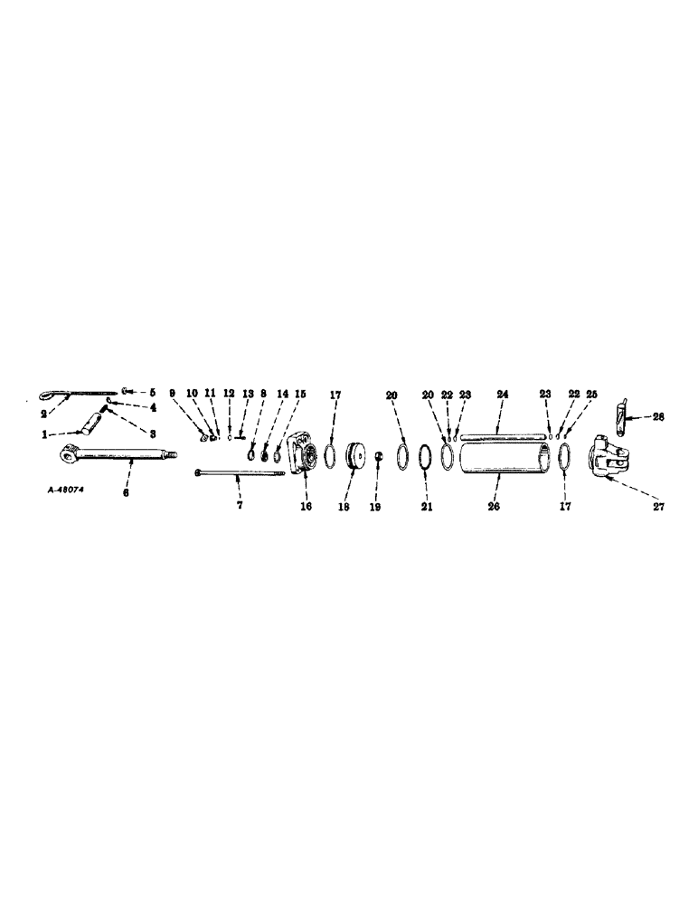 Схема запчастей Case IH 200 - (244) - HYDRAULIC SYSTEM, HYDRAULIC CYLINDER, 2-1/2 INCH X 8 INCH (07) - HYDRAULIC SYSTEM