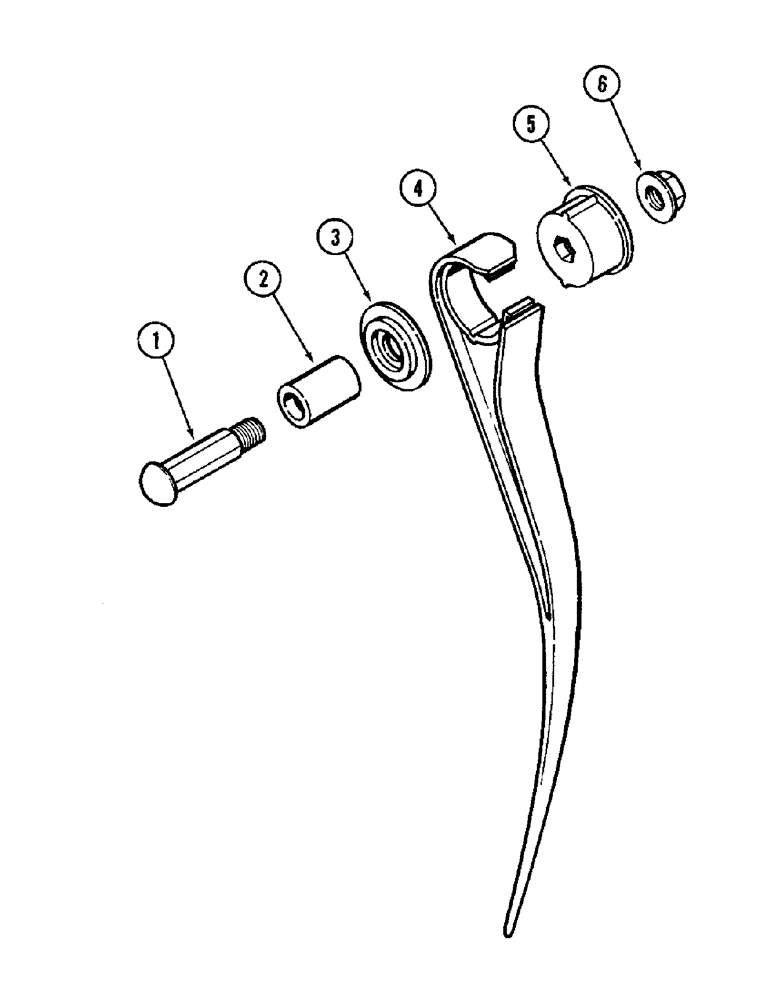 Схема запчастей Case IH 1010 - (9A-30) - AUXILIARY PICKUP TINE, 6 BAT REEL WITH PLASTIC TINES (58) - ATTACHMENTS/HEADERS