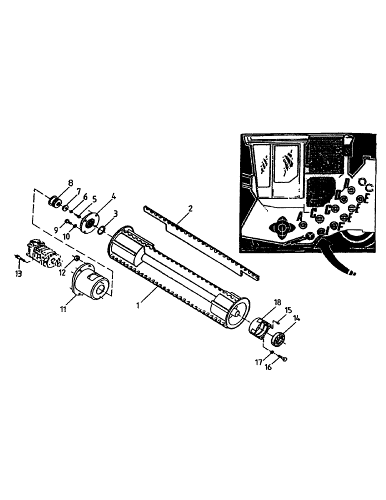 Схема запчастей Case IH 7000 - (A05-08) - BOTTOM ROLLER, LOWER I Mainframe & Functioning Components