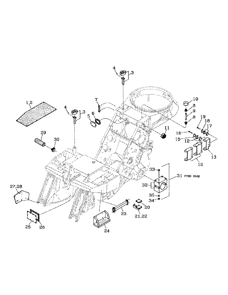 Схема запчастей Case IH 7700 - (A01-01) - CHASSIS Mainframe & Functioning Components