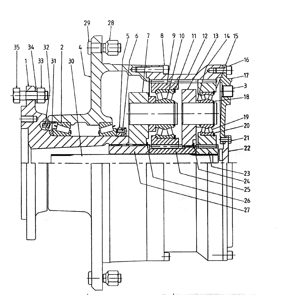 Схема запчастей Case IH 7000 - (A04-10) - EPICYCLIC HUB (7000) *SERIES 40 35:1, UP TO AND INCLUDING Mainframe & Functioning Components