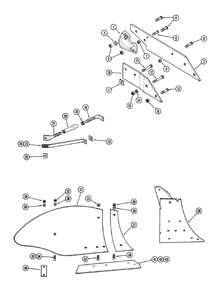 Схема запчастей Case IH 600-SERIES - (18) - BOTTOM, 16 INCH STUBBLE, LEFT HAND 