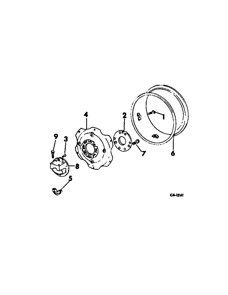 Схема запчастей Case IH 2500 - (15-03) - WHEELS AND TRACTION, REAR WHEELS, ROW CROP TRACTORS Wheels & Traction