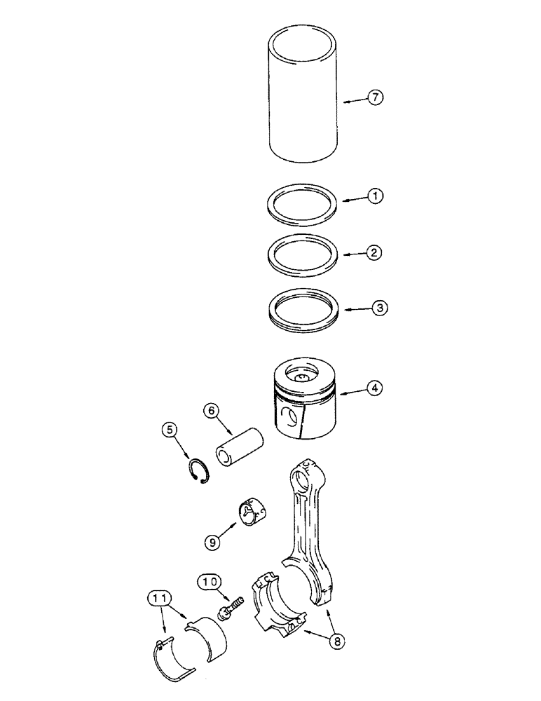 Схема запчастей Case IH 8825HP - (10-48) - PISTONS AND CONNECTING RODS, 4T-390 EMISSIONS CERTIFIED ENGINE (02) - ENGINE