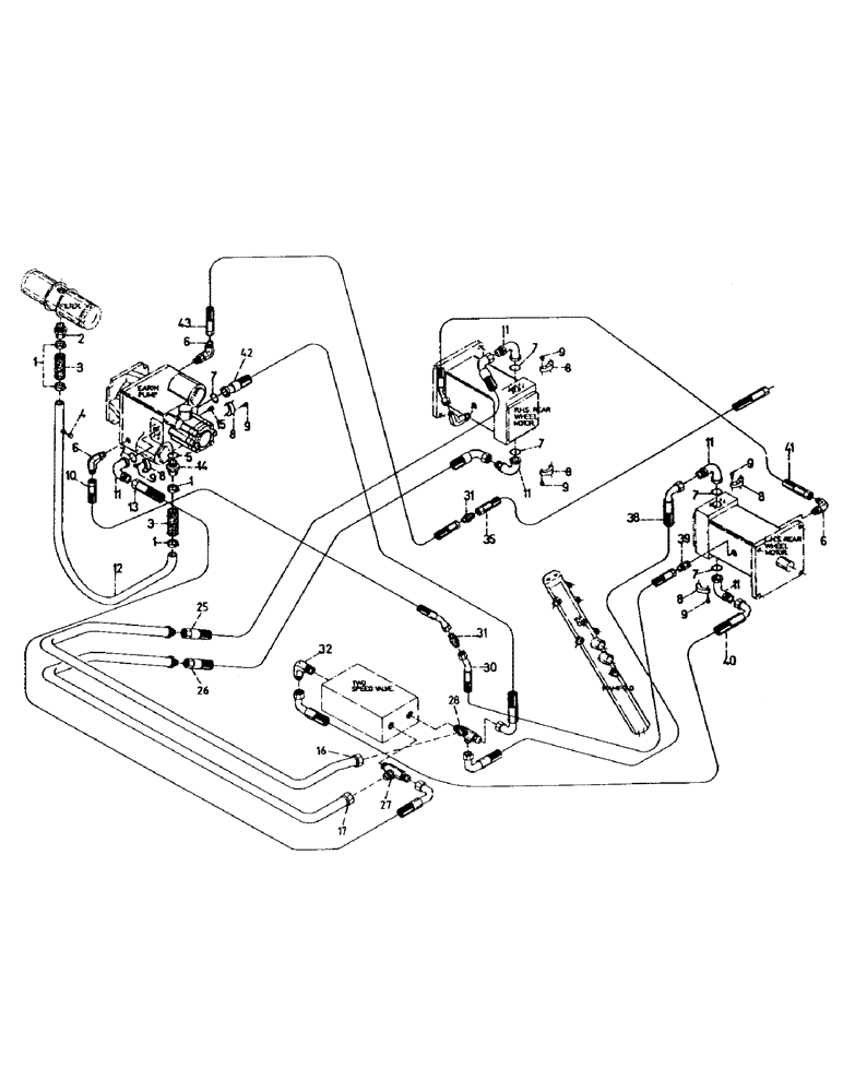 Схема запчастей Case IH 7000 - (B05-77) - HYDRAULICS, CIRCUIT, TRANSMISSION 7000 W/ TWO SPEED CONTROL Hydraulic Components & Circuits