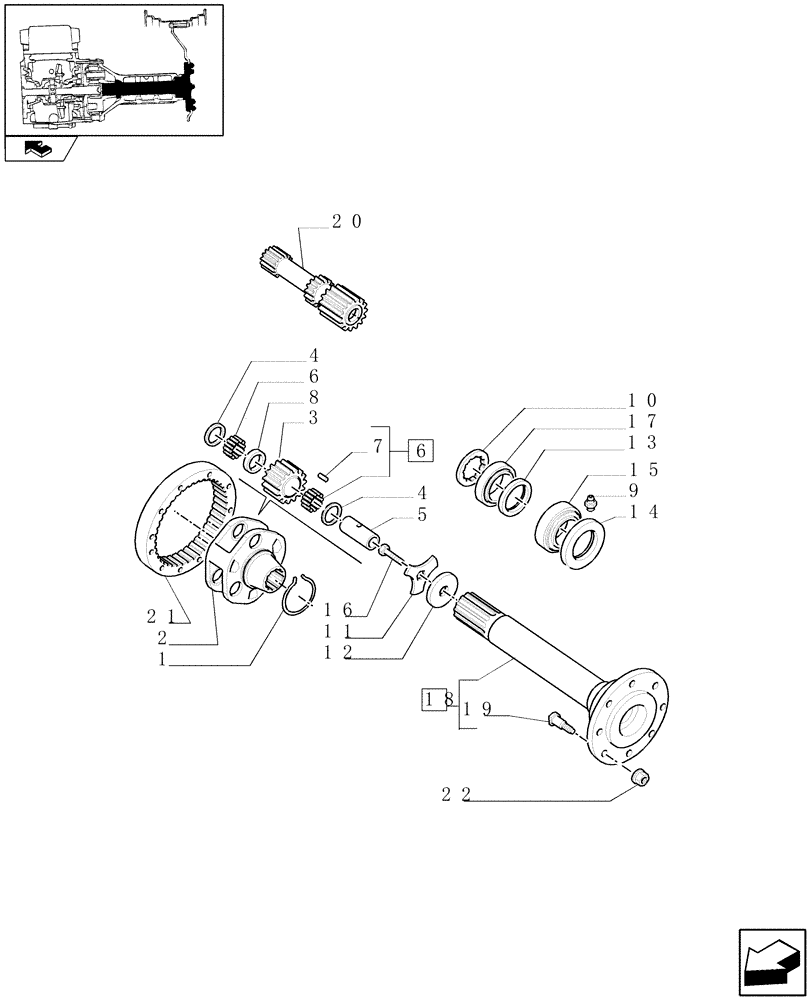 Схема запчастей Case IH PUMA 115 - (1.48.1[02]) - FINAL DRIVE, GEARS AND SHAFTS (05) - REAR AXLE