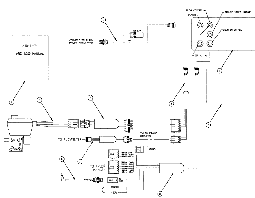 Схема запчастей Case IH SPX2130 - (12-003) - CONTROLLER , MID- TECH -ARC 6000 (06) - ELECTRICAL