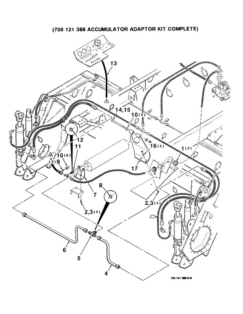 Схема запчастей Case IH 8830 - (9-06) - ACCUMULATOR ADAPTOR KIT, 700121388 ACCUMULATOR ADAPTOR KIT COMPLETE (09) - CHASSIS