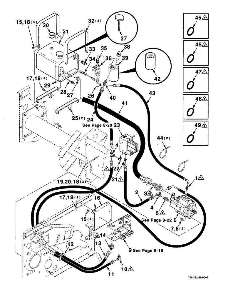 Схема запчастей Case IH RS561A - (8-016) - HYDRAULIC ASSEMBLY (07) - HYDRAULICS