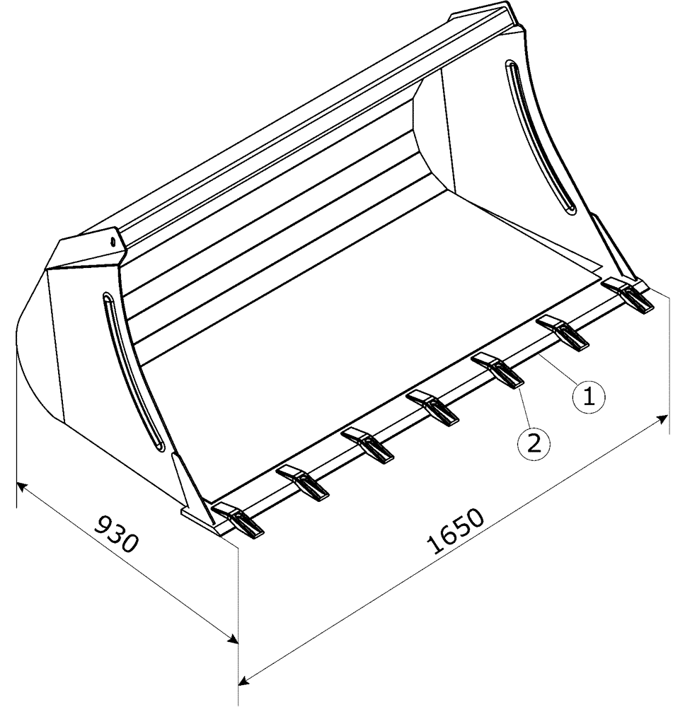 Схема запчастей Case IH LX730 - (82.300.AN[08]) - VAR - 717428006 - BUCKET - 160HT (82) - FRONT LOADER & BUCKET