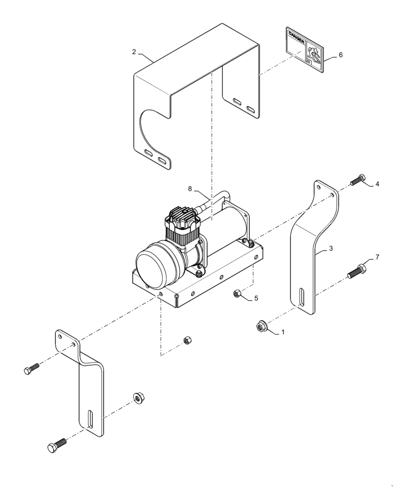 Схема запчастей Case IH 1250 - (75.200.32[01]) - ACCUROW AIR COMPRESSOR MOUNTING, MODEL YEAR 2011 (75) - SOIL PREPARATION