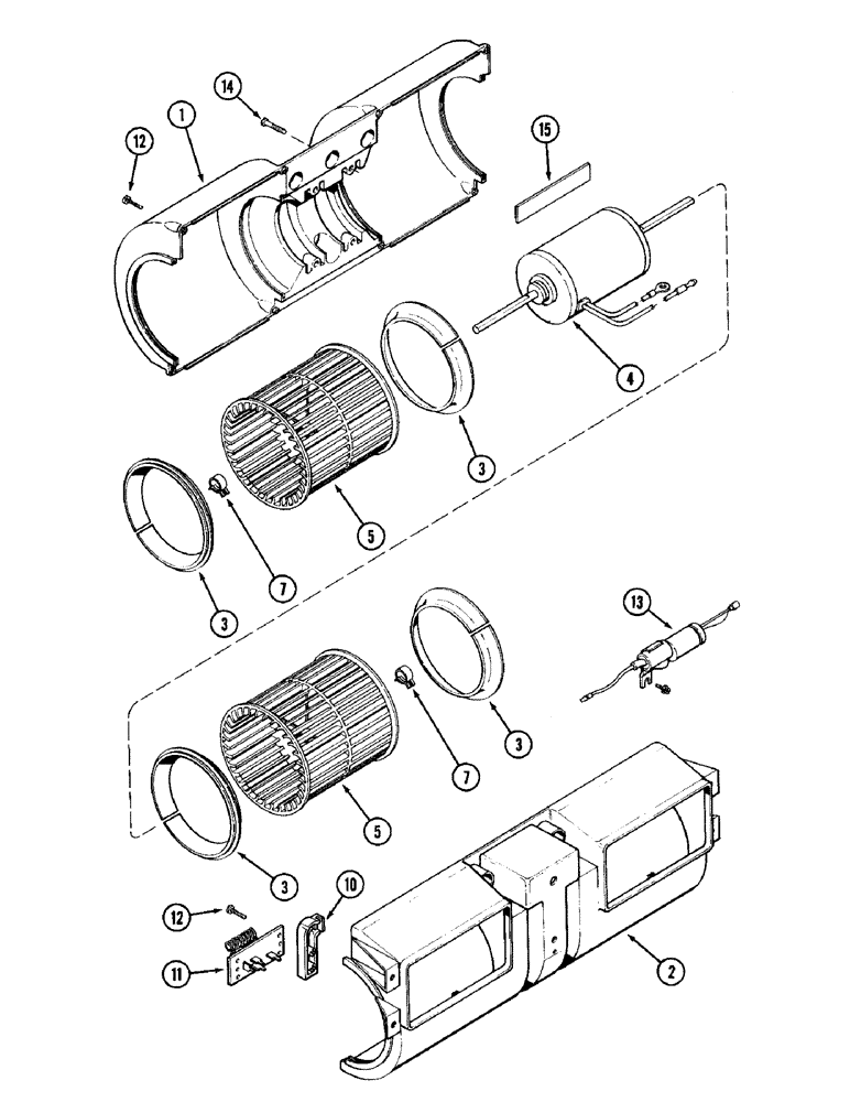 Схема запчастей Case IH 1896 - (9-432) - CAB, BLOWER ASSEMBLY (09) - CHASSIS/ATTACHMENTS