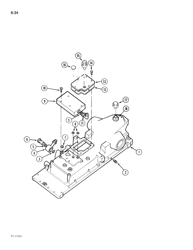 Схема запчастей Case IH 395 - (6-034) - REAR FRAME, TOP COVER, 529381R96 (06) - POWER TRAIN