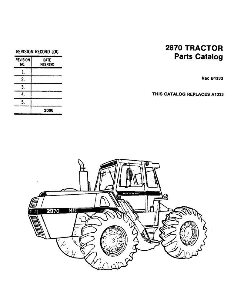 Схема запчастей Case IH 2870 - (001) - 2870 TRACTOR (00) - PICTORIAL INDEX
