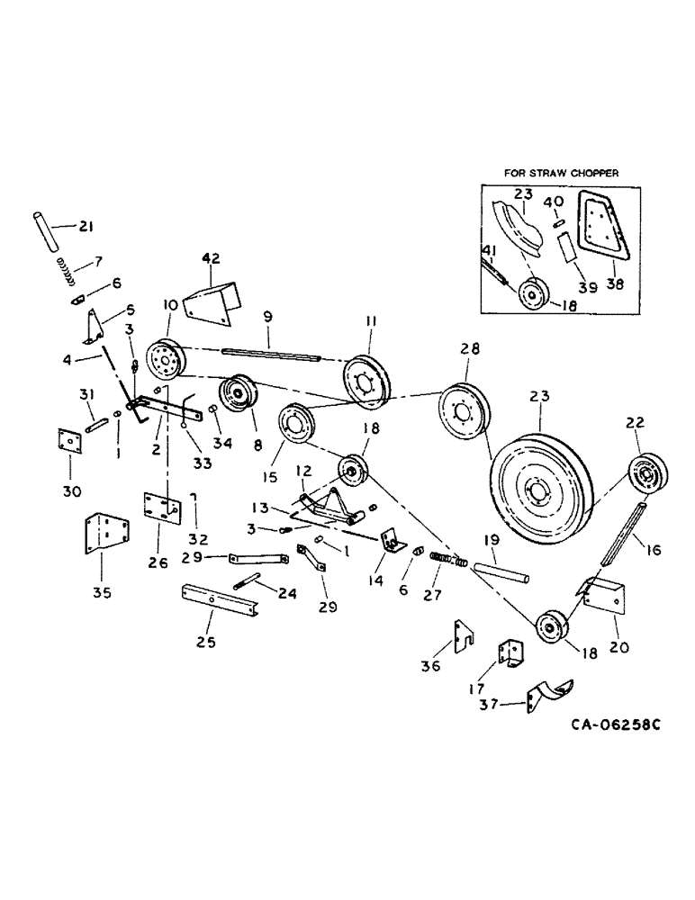 Схема запчастей Case IH 1482 - (20-19) - SEPARATOR, BELT DRIVE, RIGHT HAND SIDE Separation