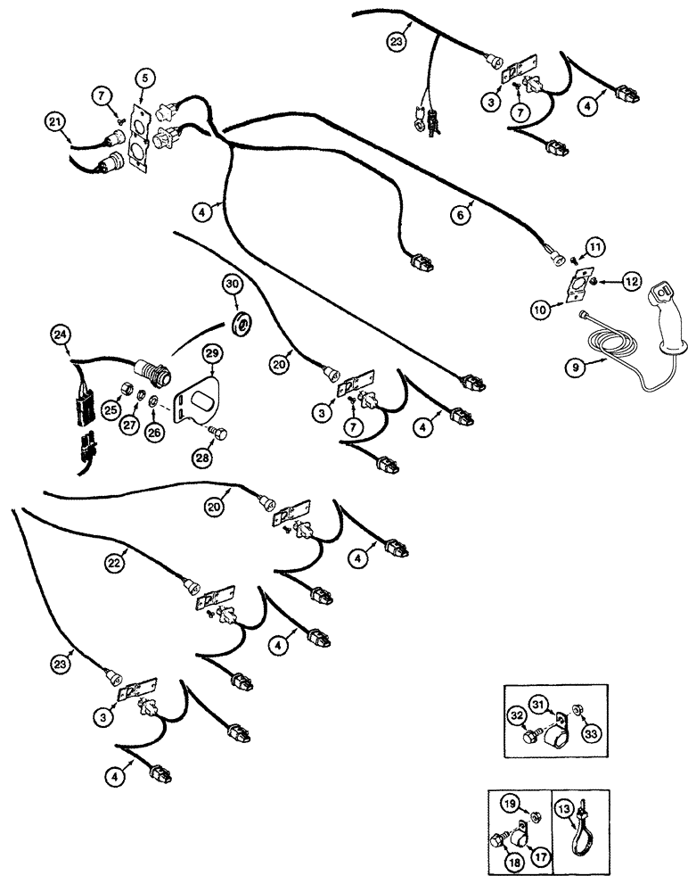 Схема запчастей Case IH CPX620 - (04-11) - HARNESS, DRUM ROTORS (06) - ELECTRICAL SYSTEMS