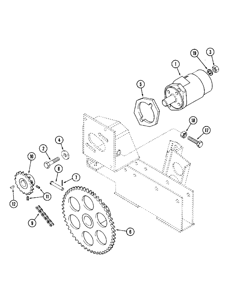 Схема запчастей Case IH 1010 - (9A-34) - REEL DRIVE, 6 BAT PICK-UP REEL (58) - ATTACHMENTS/HEADERS