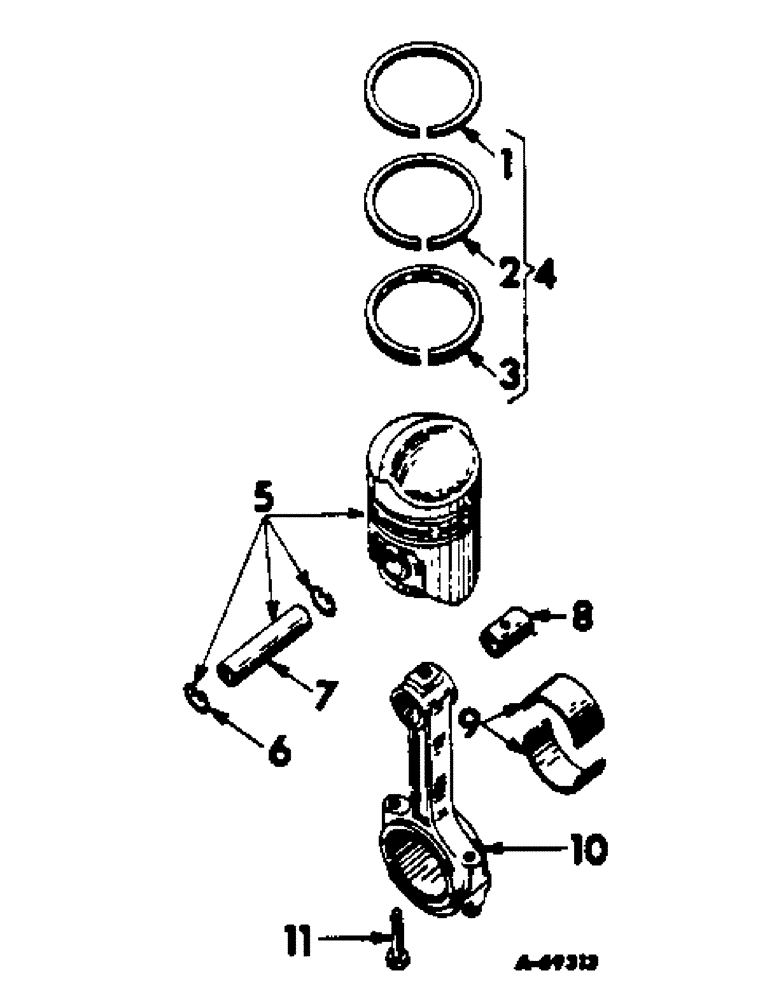 Схема запчастей Case IH C-221 - (A-05) - CONNECTING RODS AND PISTONS 