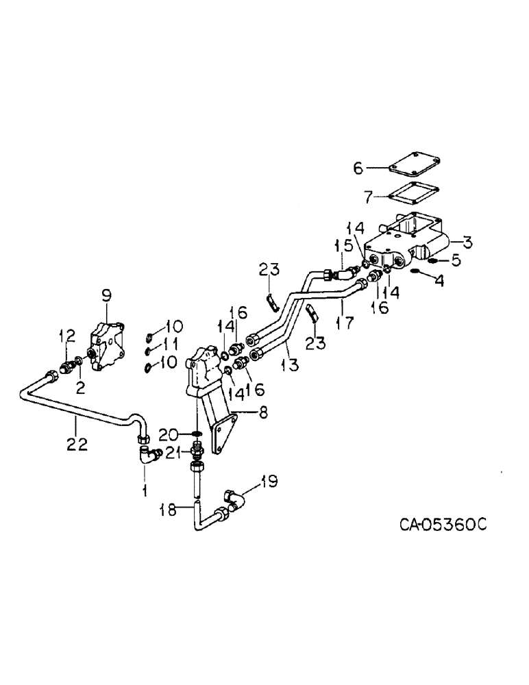Схема запчастей Case IH HYDRO 186 - (10-01) - HYDRAULIC, RELIEF VALVE MANIFOLD AND CONNECTIONS, H186 WITH SERIAL NO. 11999 AND BELOW (07) - HYDRAULICS