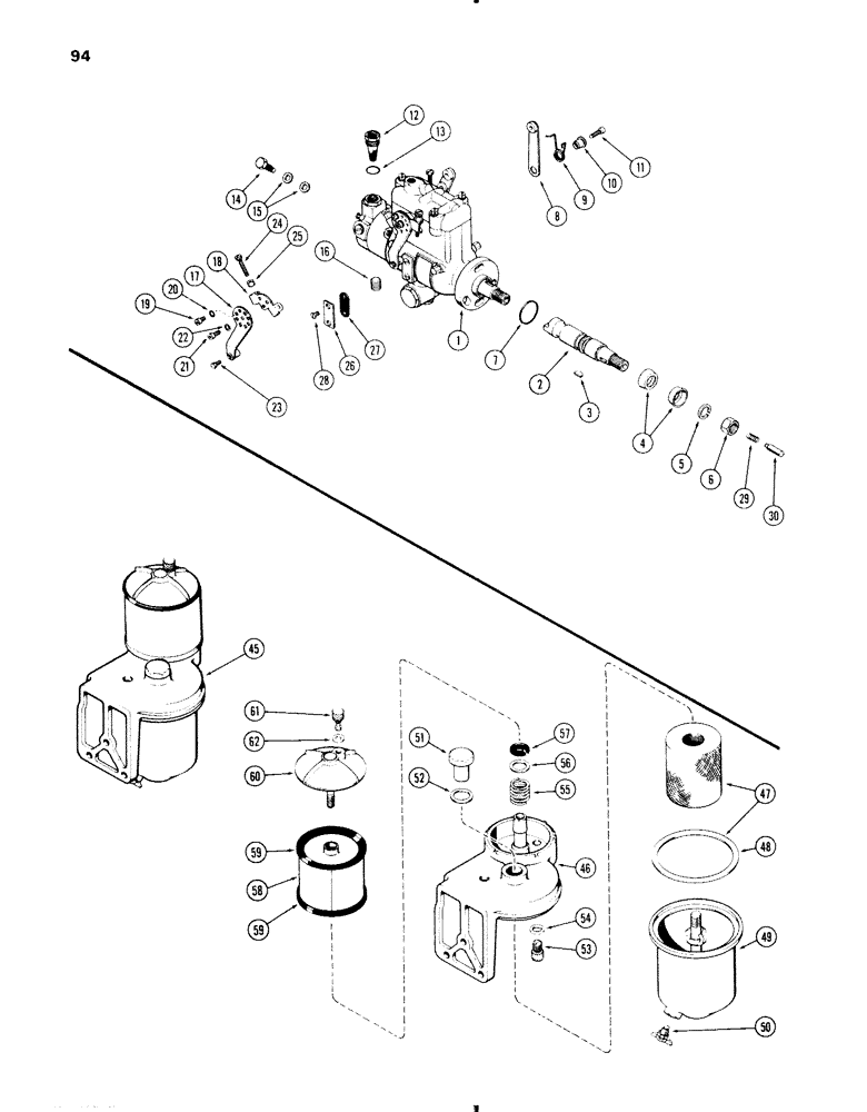 Схема запчастей Case IH 470 - (094) - FUEL INJECTION PUMP, 470-570 (188) DIESEL ENGINE (03) - FUEL SYSTEM