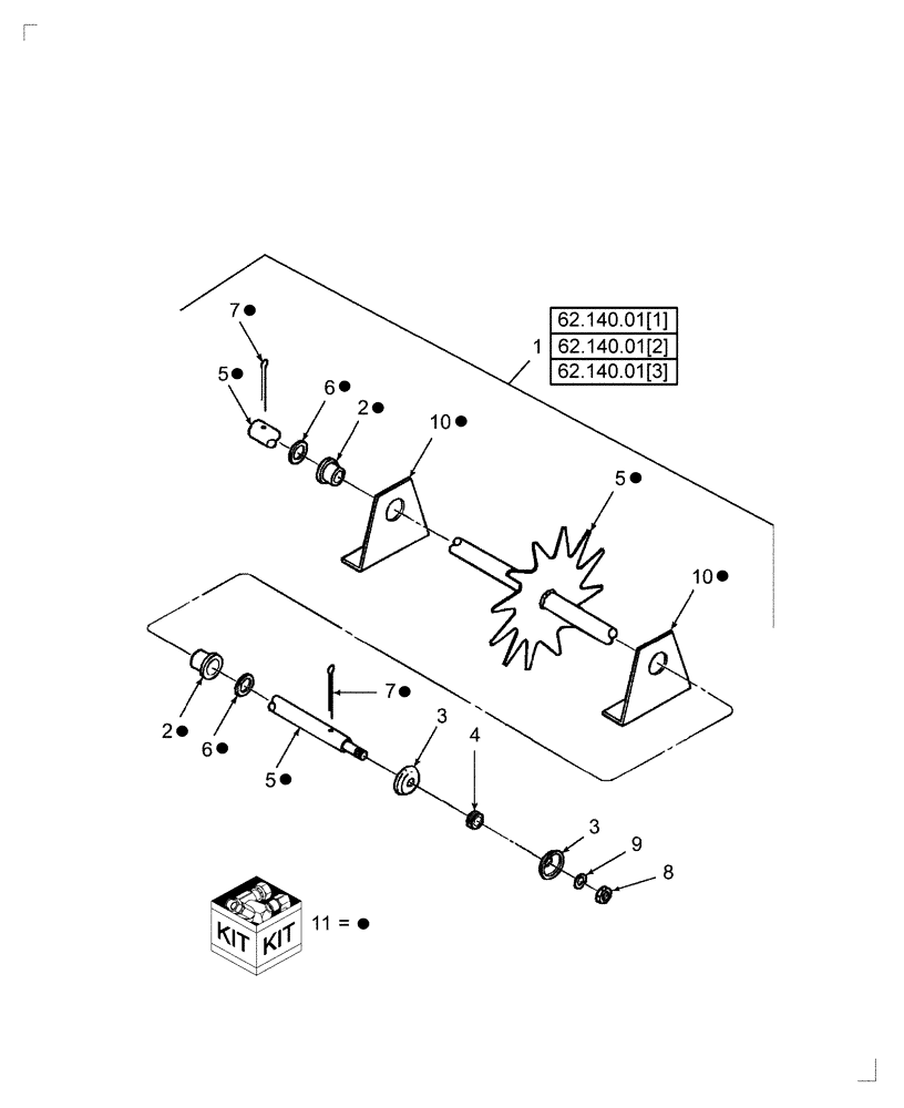 Схема запчастей Case IH SB531 - (62.140.02) - METERING WHEEL (62) - PRESSING - BALE FORMATION
