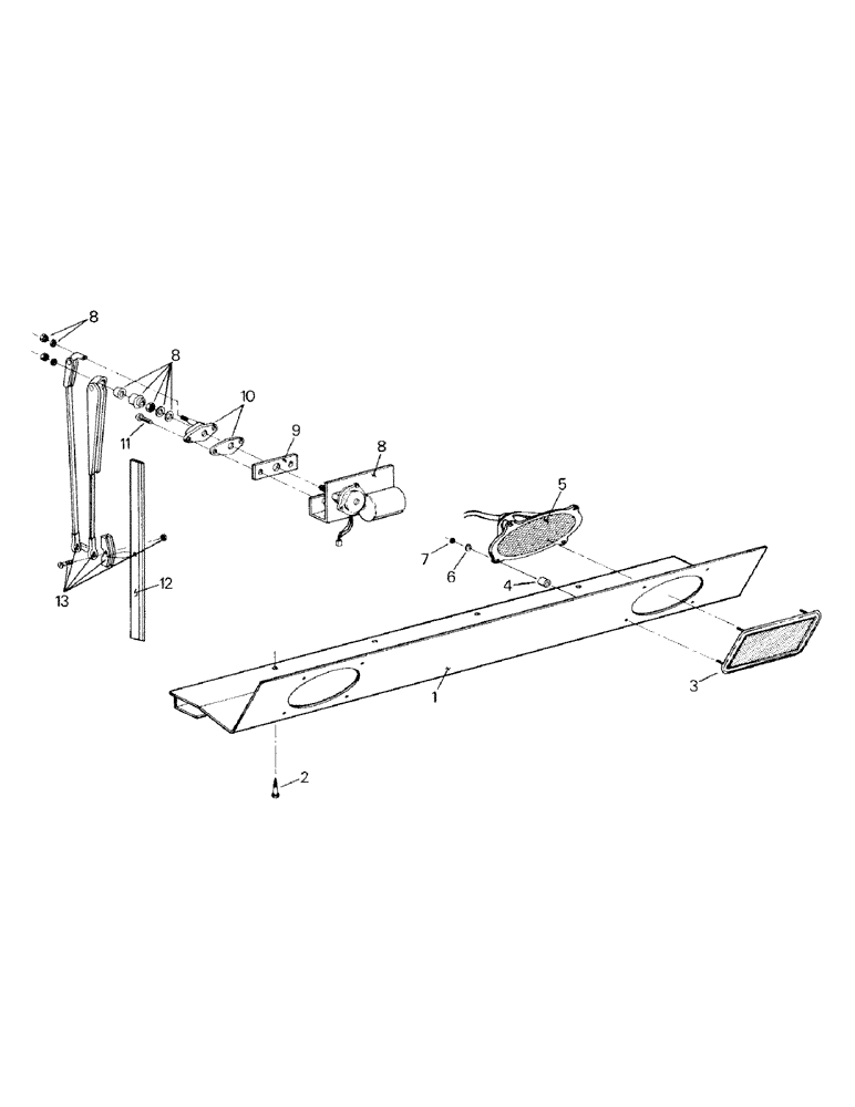 Схема запчастей Case IH ST450 - (01-32) - REAR CONSOLE, EARLY STYLE, BSN ST 450 129-00014 AND ST 470 130-00233 (10) - CAB
