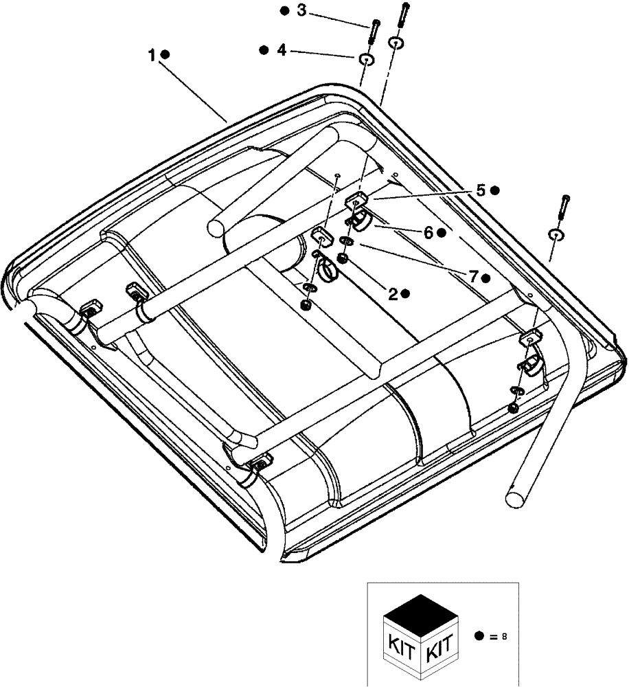 Схема запчастей Case IH SCOUT XL - (88.150.01) - DIA KIT, CANOPY (88) - ACCESSORIES