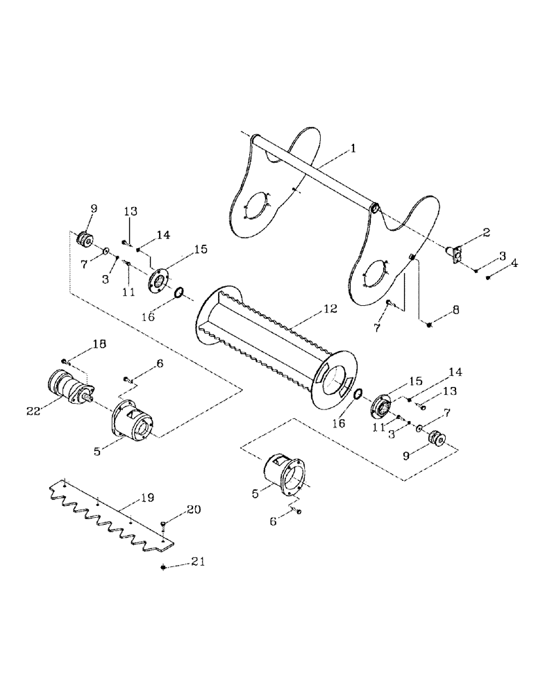 Схема запчастей Case IH 7700 - (A05-03) - POWER KNOCKDOWN ROLLER Mainframe & Functioning Components