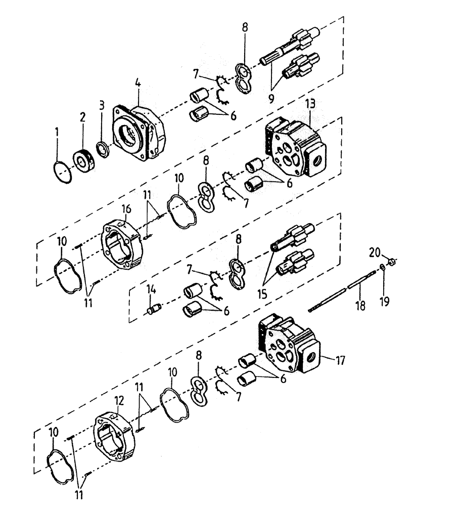 Схема запчастей Case IH 7700 - (B03-40) - HYDRAULIC PUMP, (6CT/L10 CHOPPER AND SECONDARY FIXED Hydraulic Components & Circuits