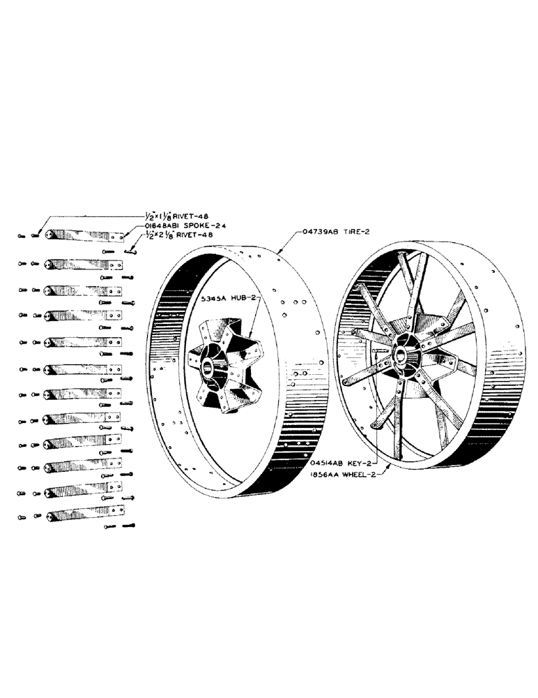 Схема запчастей Case IH SO-SERIES - (085) - REAR WHEEL, STEEL, S, SC, SO, FOR S AND SO TRACTORS (06) - POWER TRAIN