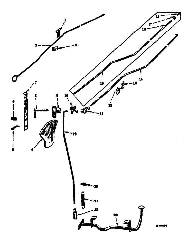 Схема запчастей Case IH 100 - (12-08) - POWER, GOVERNOR AND CHOKE CONTROLS, FOR TRACTORS EQUIPPED WITH FOOT ACCELERATOR Power