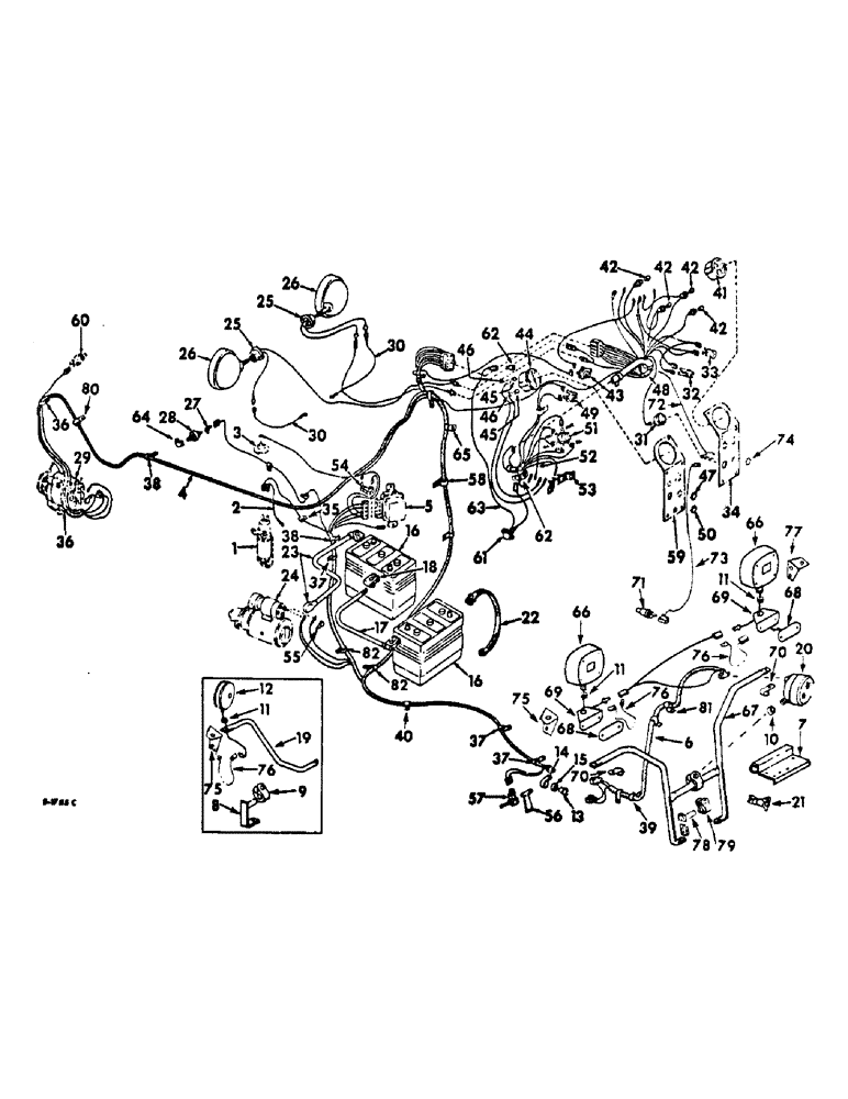 Схема запчастей Case IH 2544 - (G-14) - ELECTRICAL SYSTEM, STARTING AND LIGHTING, FARMALL DIESEL ENGINE TRACTORS (06) - ELECTRICAL SYSTEMS